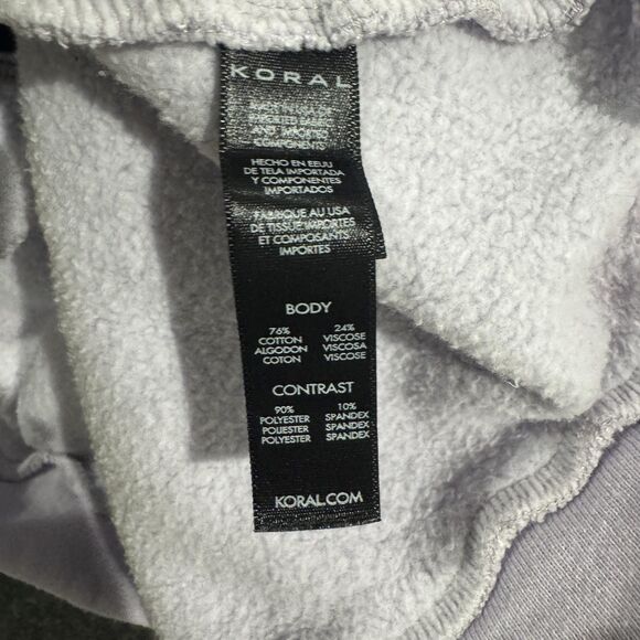 Koral Mantle Sweatshirt Women's Medium Black Lavender Warm Up Fleece - Picture 7 of 9